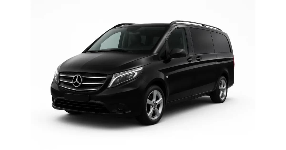 Example of a black minivan class for VIP transfers