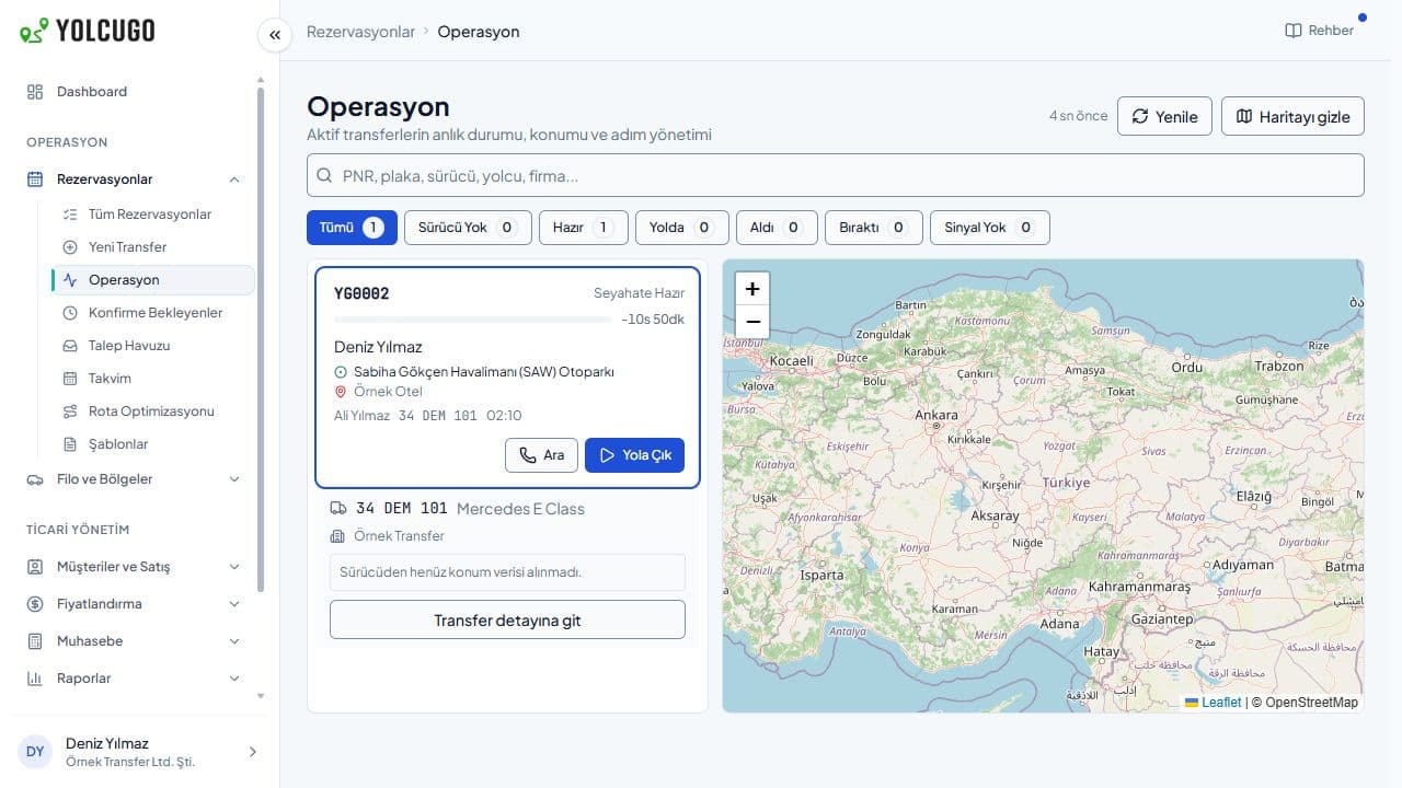 Трансферы гостей и карта операций